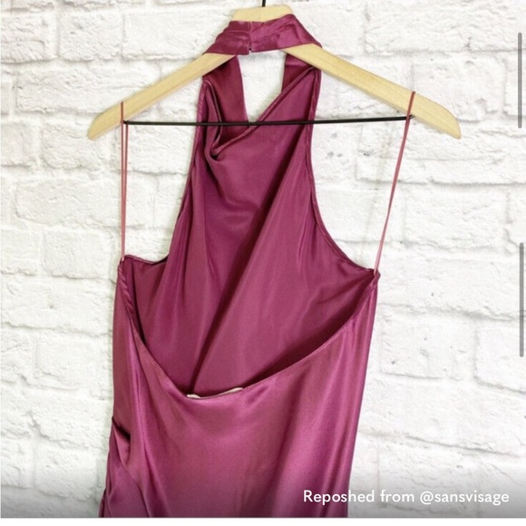 Amanda Uprichard Samba Gown in Aubergine - Picture 2 of 5